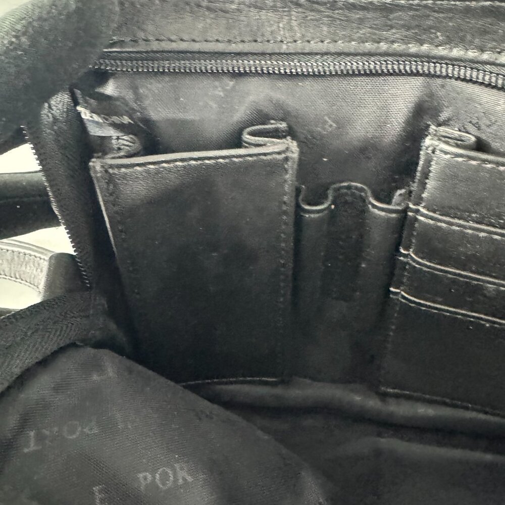 El Portal Black Leather Men's Wristlet Bag/Organizer - Picture 10 of 13